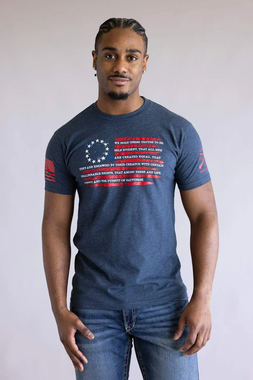 Grunt Style Declaration T-Shirt for Men in Midnight Navy | GS7110-MIDNIGHTNAVY sold by Glik’s product image thumbnail 2