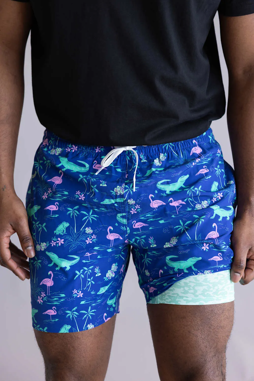 Chubbies Classic Swim Trunks 5.5” Shorts for Men in Swamp & Cirumcstance | 126261-09 BLUE sold by Glik’s product image thumbnail 2