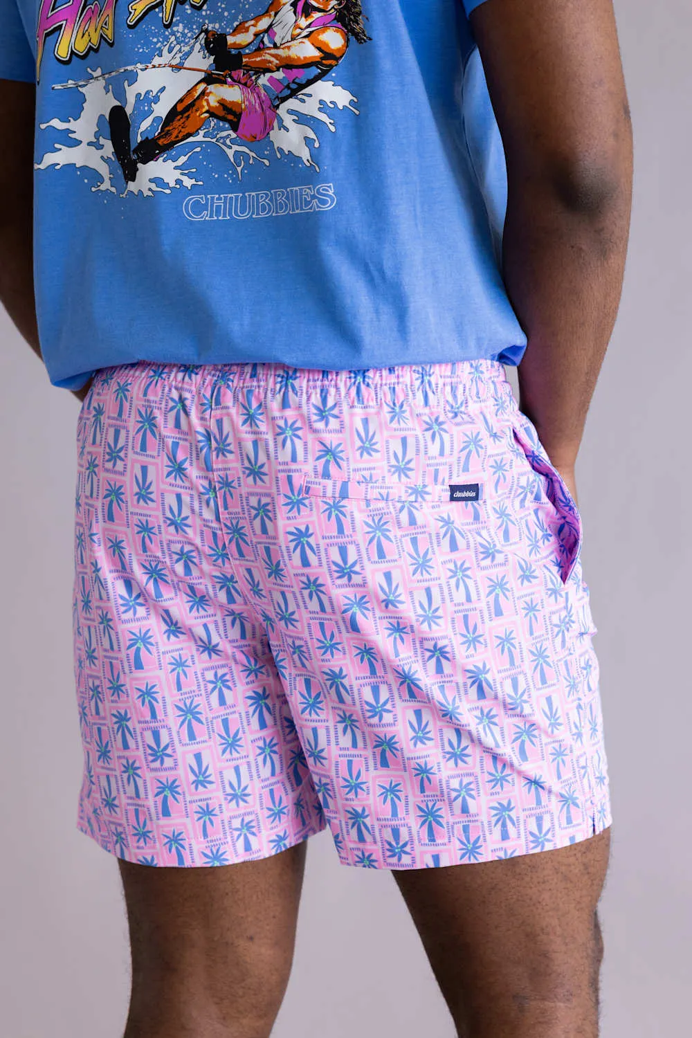 Chubbies Classic Swim Trunks 5.5” Shorts for Men in Pink | 126261-12 PINK sold by Glik’s product image thumbnail 3