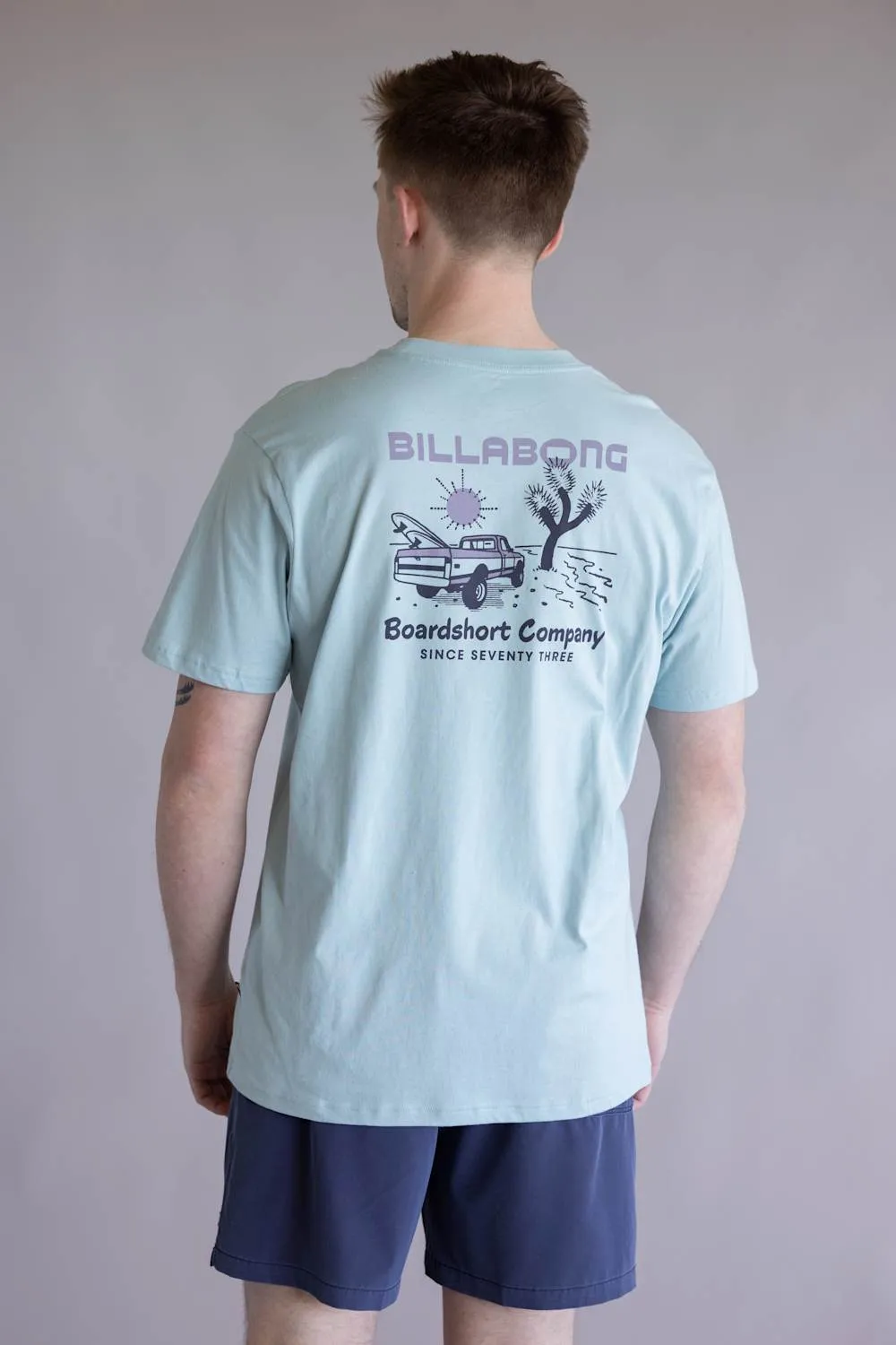 Billabong Tailgating Premium T-Shirt for Men in Dusty Blue sold by Glik’s product image thumbnail 4