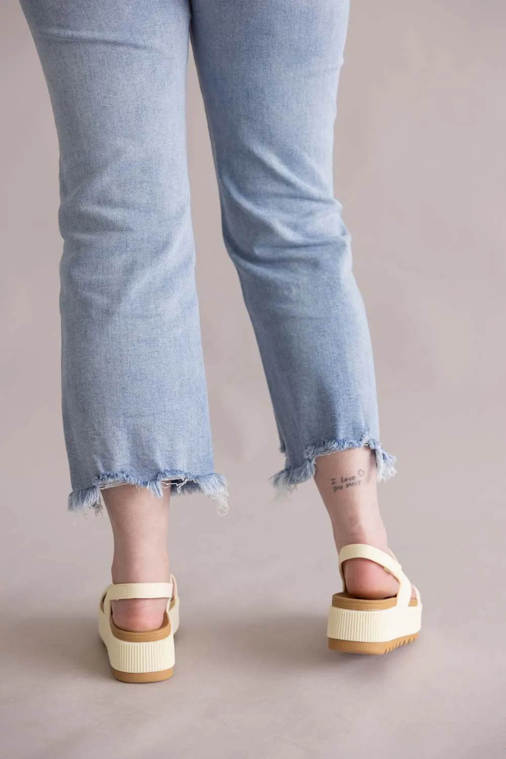 Risen Mid Rise Crop Straight Jeans for Women | PSC21137-LT sold by Glik’s product image thumbnail 2