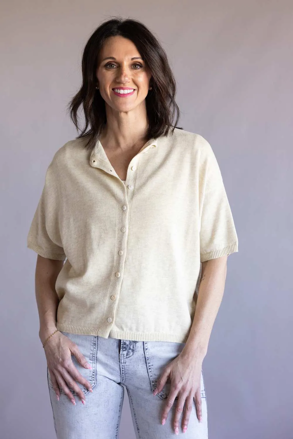 Things Between 1/2 Sleeve Piper Cardigan for Women sold by Glik’s