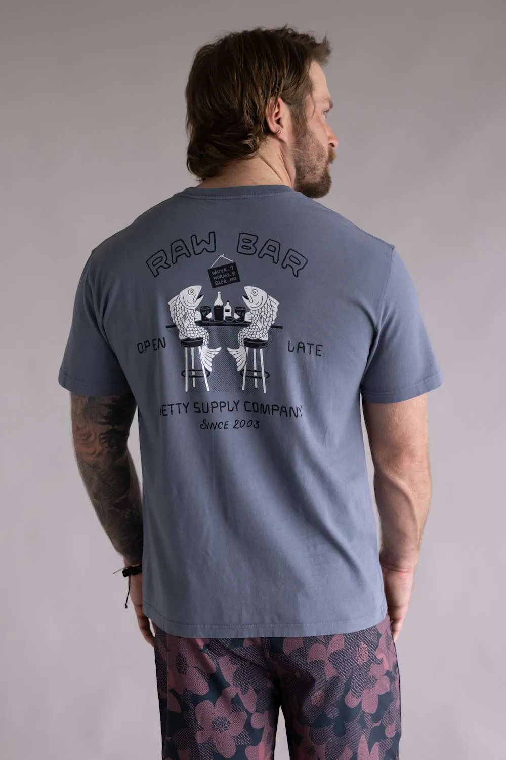 Jetty Raw Bar T-Shirt for Men in Fog | S26RAWB-M10001FOG sold by Glik’s product image thumbnail 3
