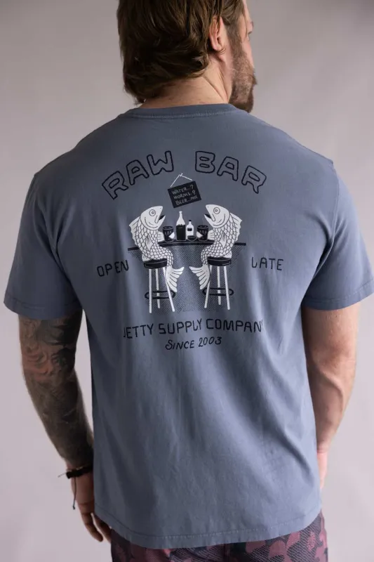 Jetty Raw Bar T-Shirt for Men in Fog | S26RAWB-M10001FOG made by JETTY