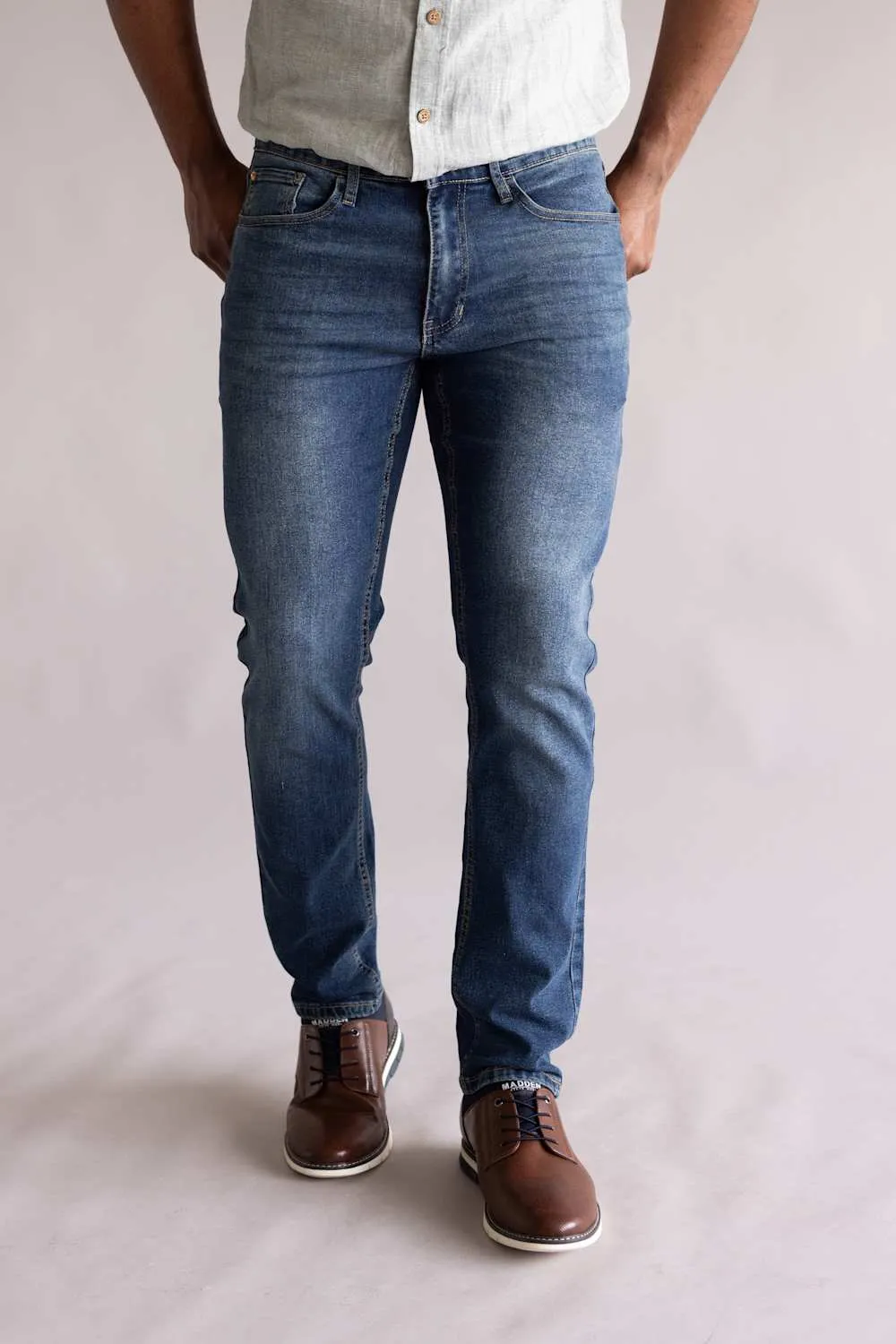 Weatherproof Vintage Slim Jeans for Men in Tidepool Tint | WP25-94SL TIDEPOOL TINT sold by Glik’s