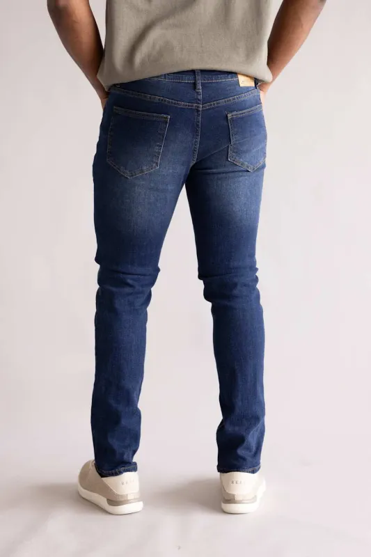 Weatherproof Vintage Slim Jeans for Men in Silt Blue | WP25-94SL-SILTBLUE made by Glik’s