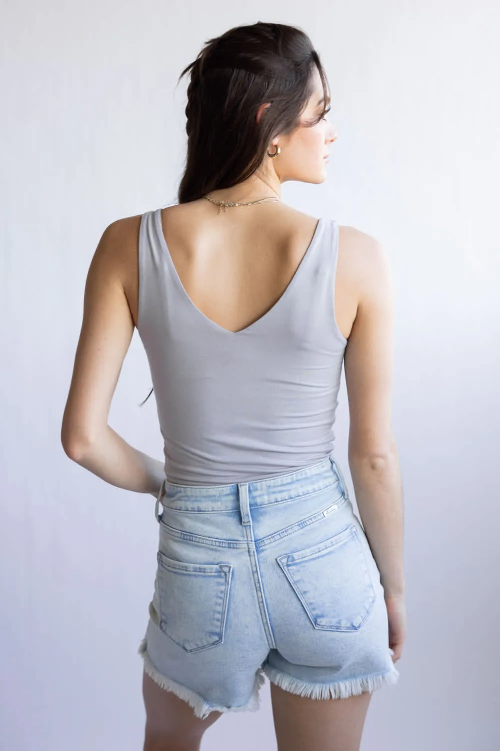 Be Cool Seamless Double Layer Knit Basic Tank Top for Women in Earth Grey | 18363-EARTHGREY sold by Glik’s product image thumbnail 4