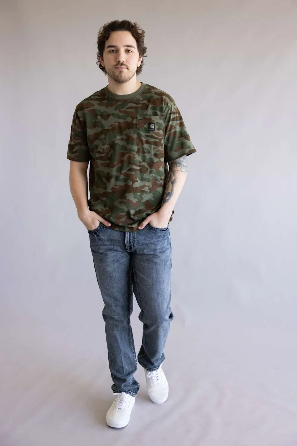 Carhartt Irvine Relaxed T-Shirt for Men in Camo | 107298-GP5-ARMYCAMO sold by Glik’s product image thumbnail 4