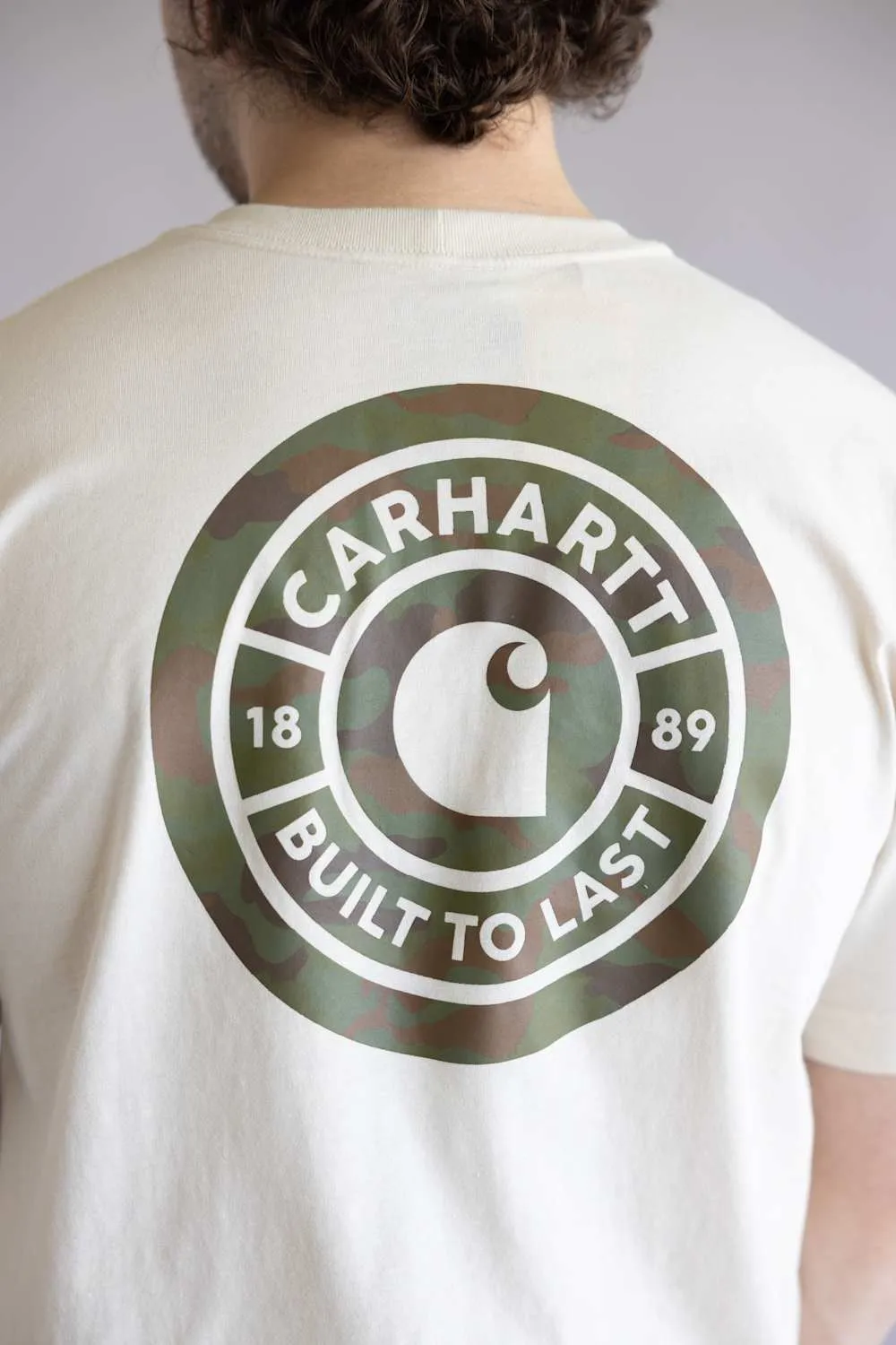 Carhartt Irvine Relaxed Camo T-Shirt for Men in Oatmilk | 107357-A16-OATMILK sold by Glik’s