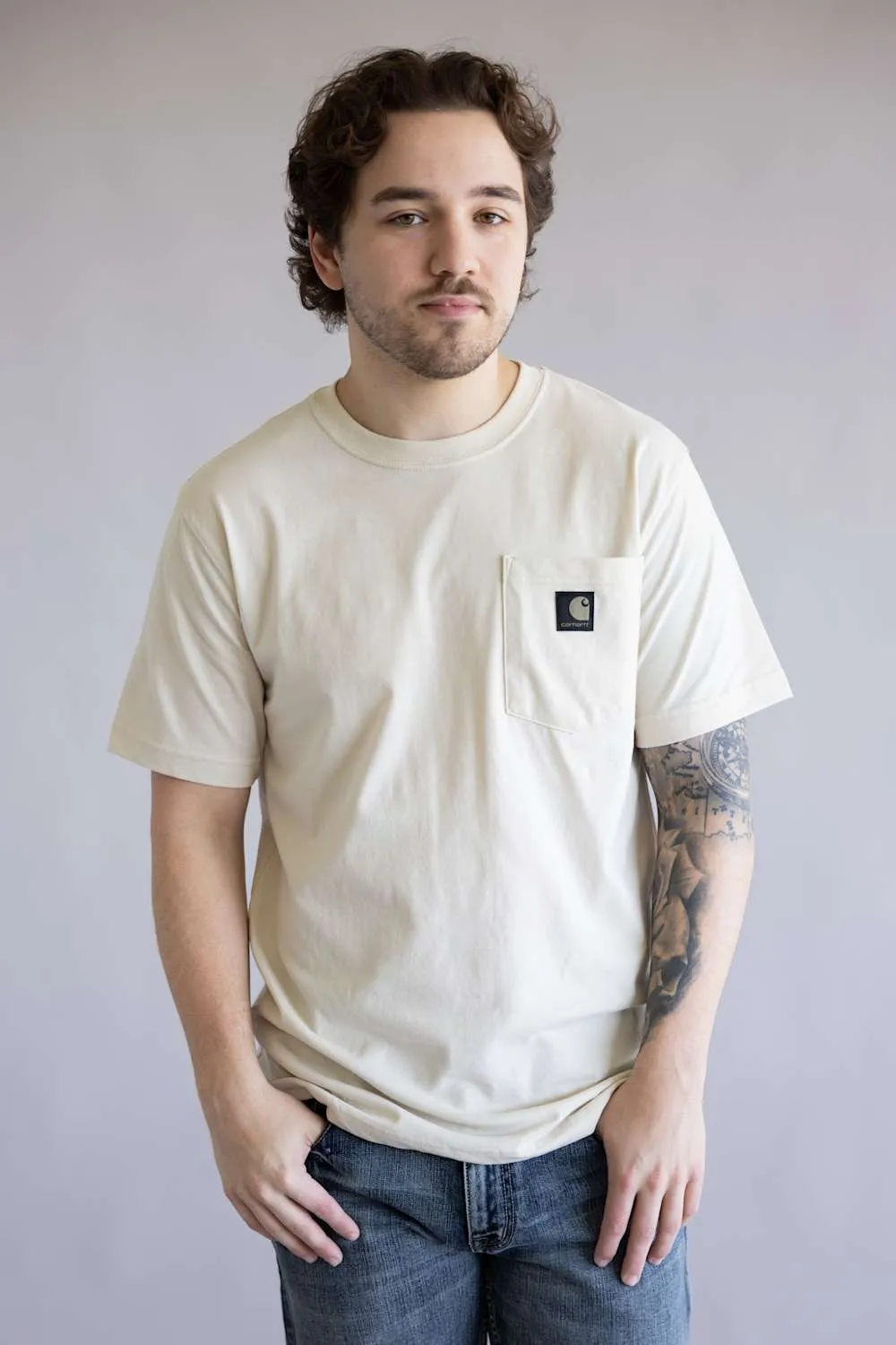 Carhartt Irvine Relaxed Camo T-Shirt for Men in Oatmilk | 107357-A16-OATMILK sold by Glik’s product image thumbnail 5