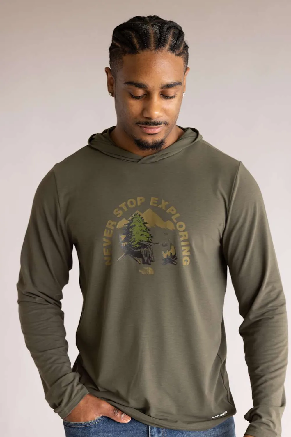 The North Face Adventure Campfire Hoodie in Taupe Green | NF0A8GQ5-21L TPEGRN sold by Glik’s product image thumbnail 5