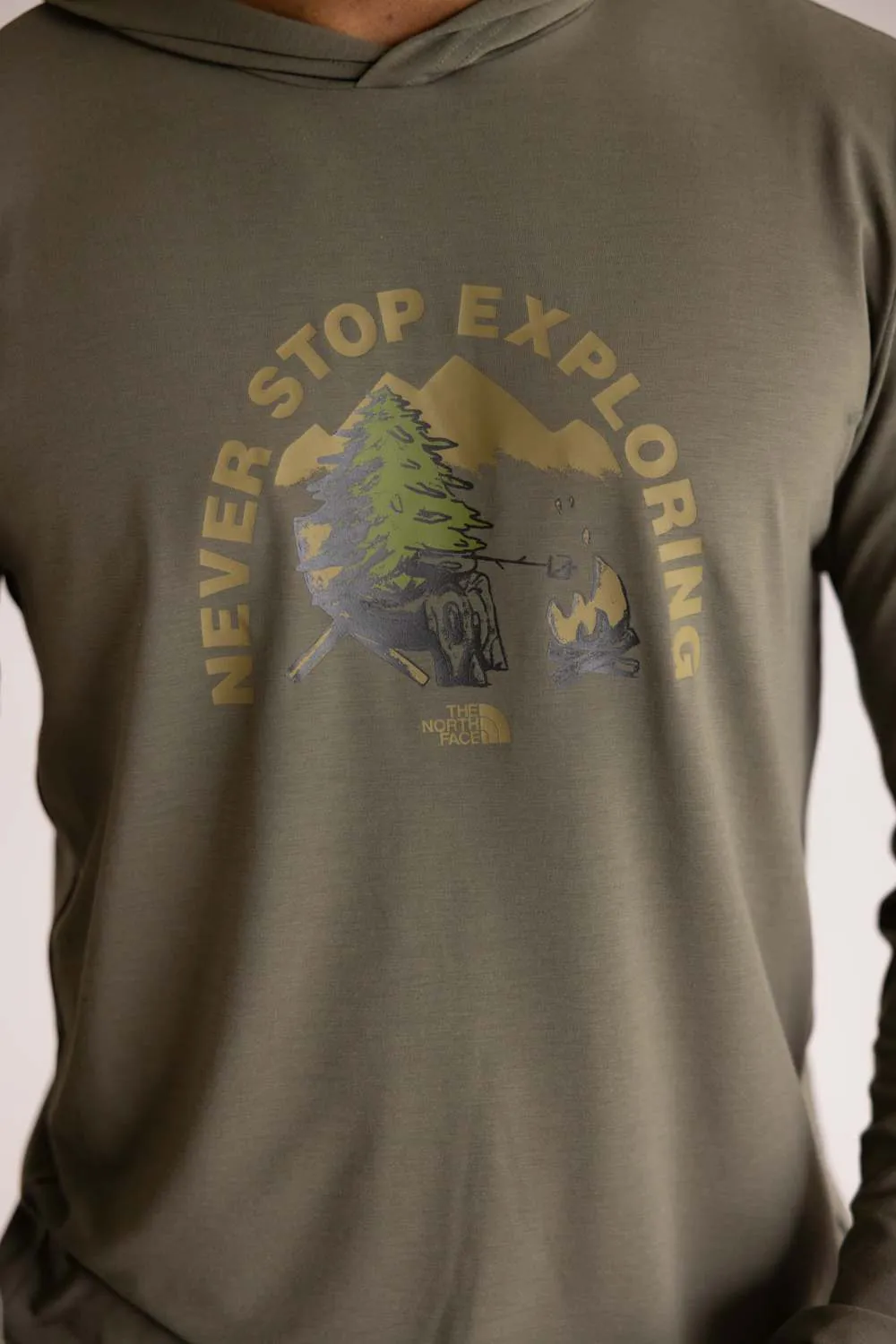 The North Face Adventure Campfire Hoodie in Taupe Green | NF0A8GQ5-21L TPEGRN sold by Glik’s product image thumbnail 2