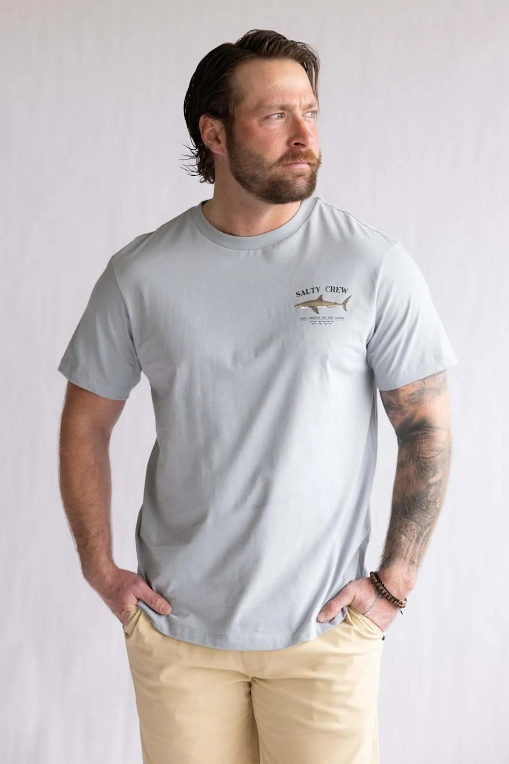Salty Crew Bruce T-Shirt for Men in Quarry | 20035067-QUARRY sold by Glik’s product image thumbnail 2