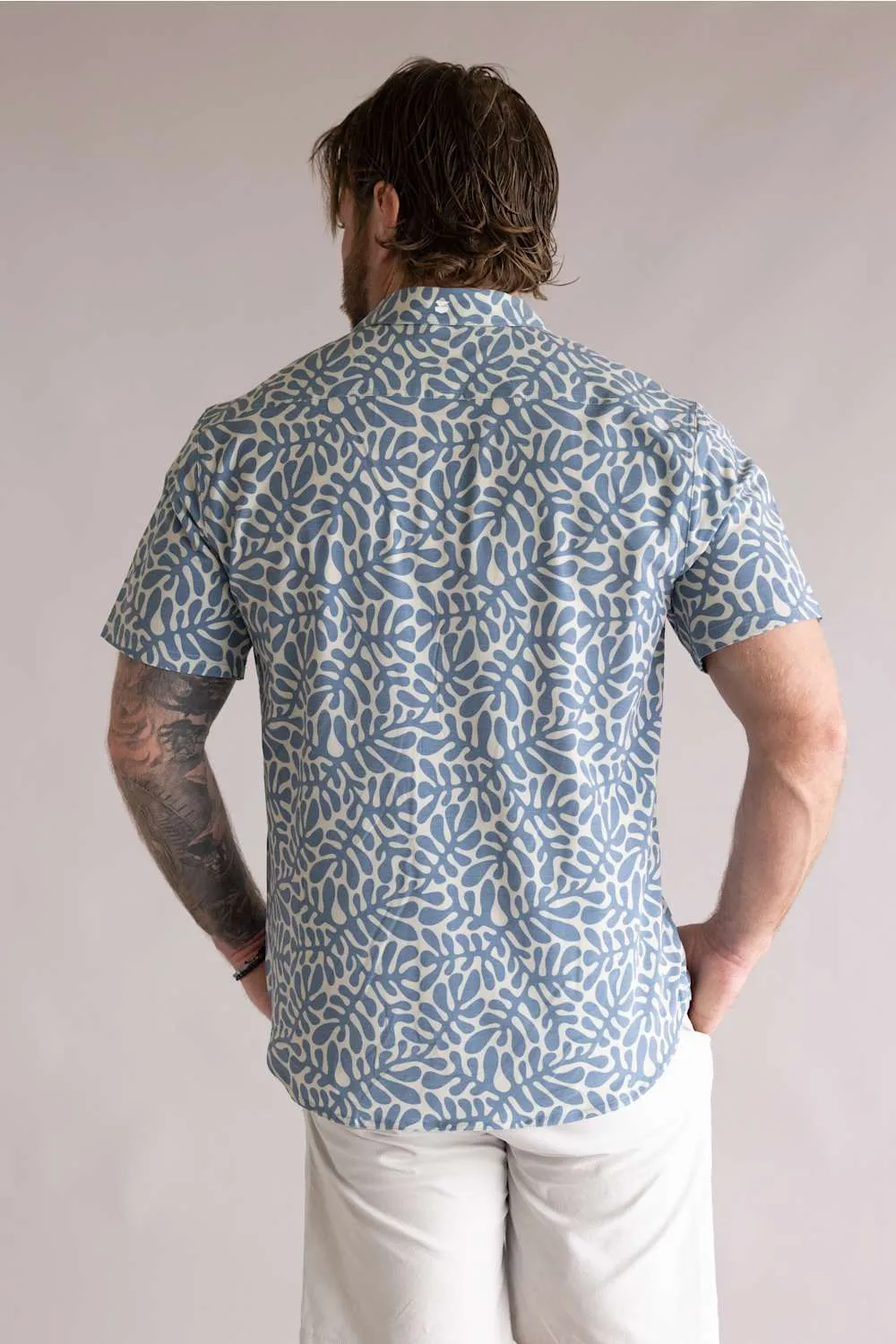 Jetty Garwood Woven Button Up Shirt for Men in Blue | S26GARW-M11001BLU sold by Glik’s product image thumbnail 4