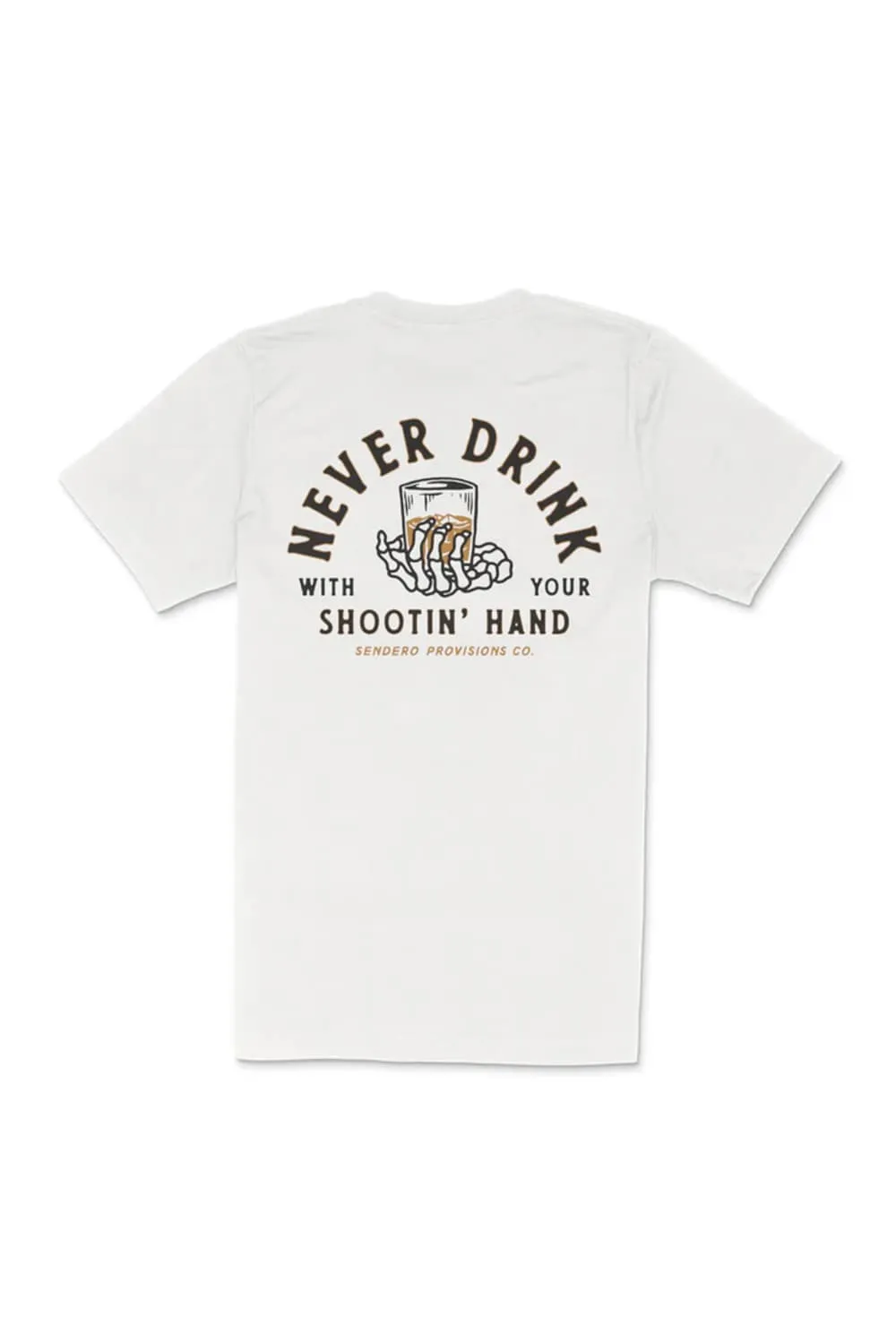 Sendero Provisions Co. Shootin Hand T-Shirt for Men in White | SPCS120P15-WHITE sold by Glik’s