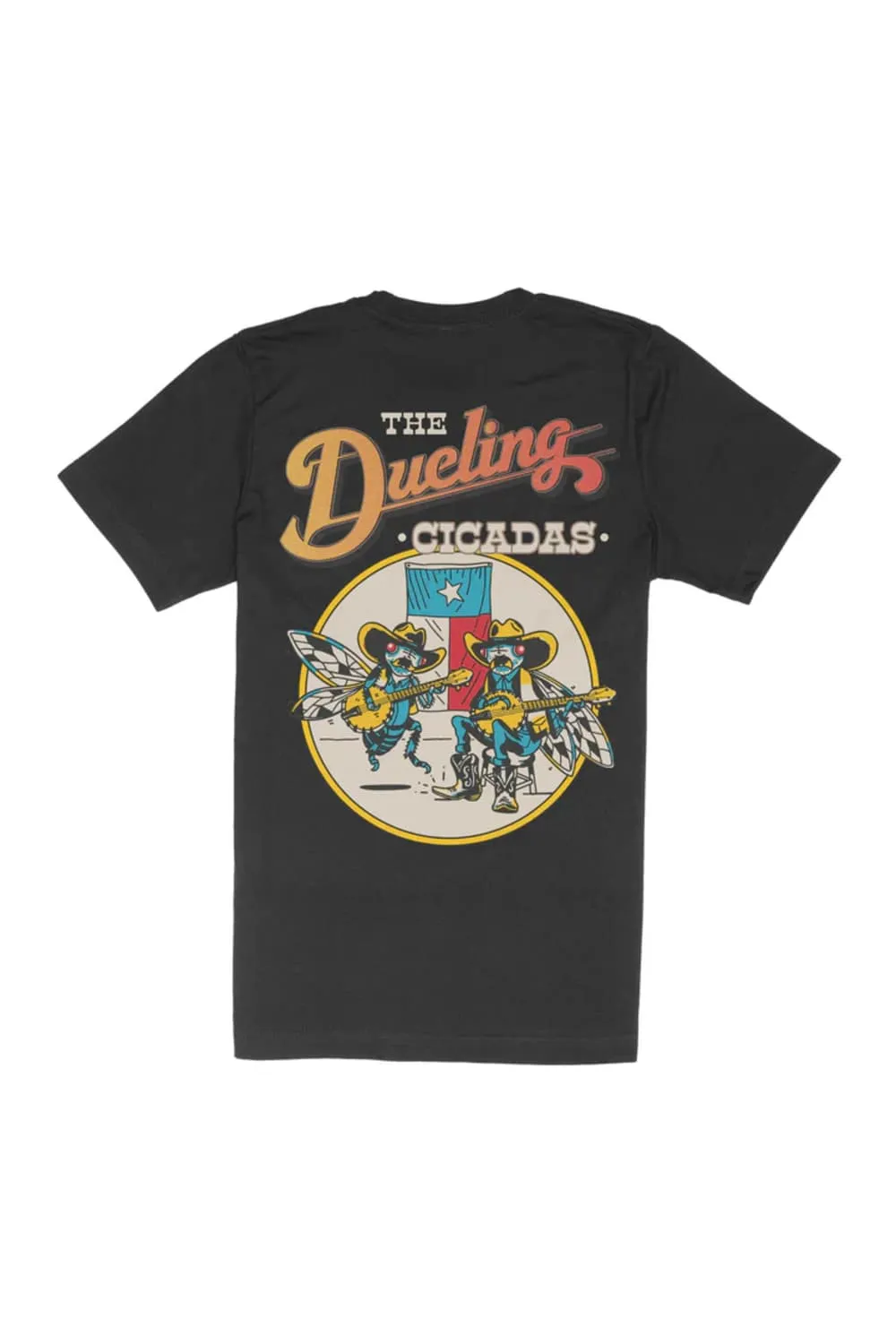 Sendero Dueling Cicadas T-Shirt for Men in Black | SPCS126S24-BLACK sold by Glik’s