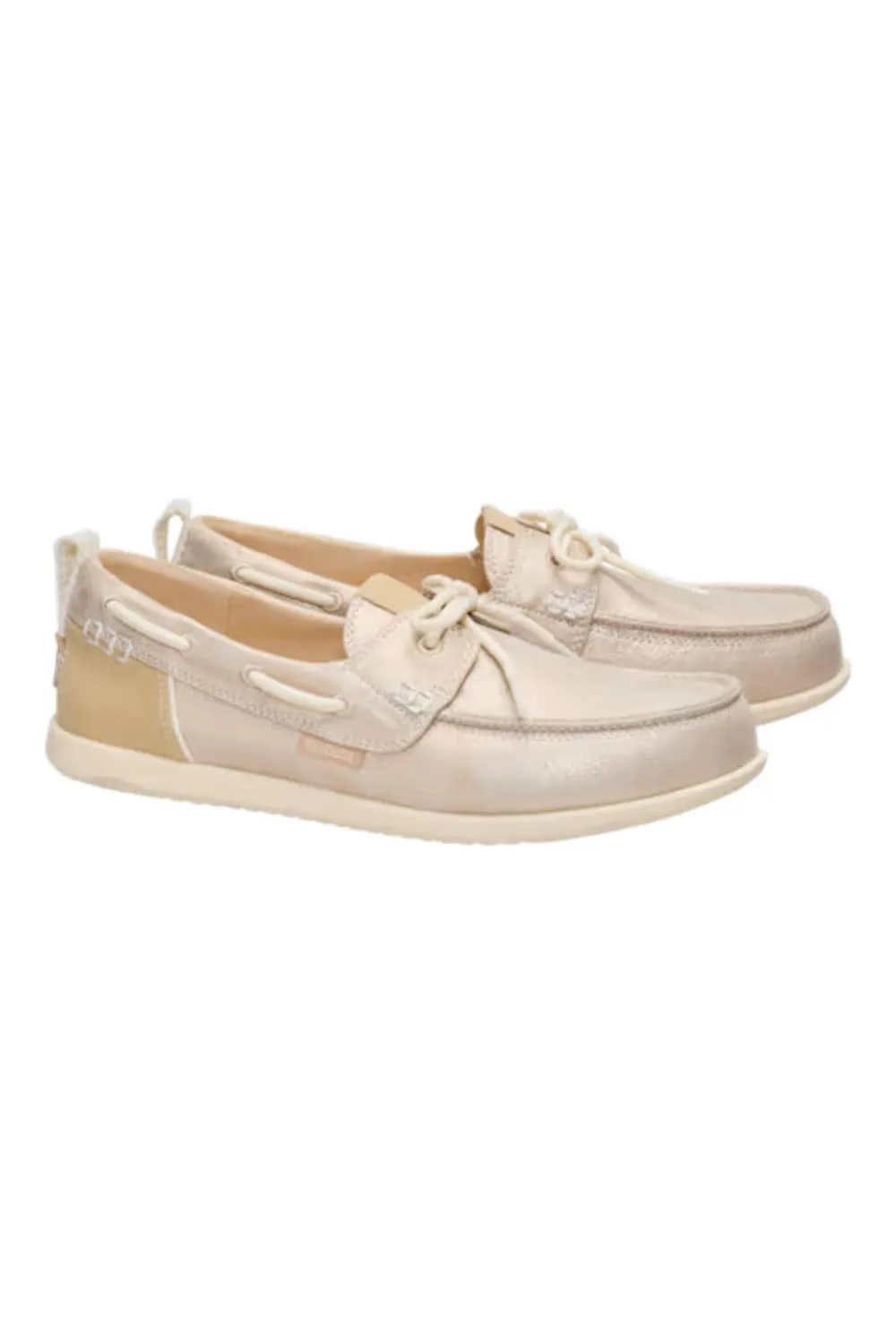 HEYDUDE Women’s Harbor Breeze Lo Classic Shoes in Platinum | 45199-2MY sold by Glik’s