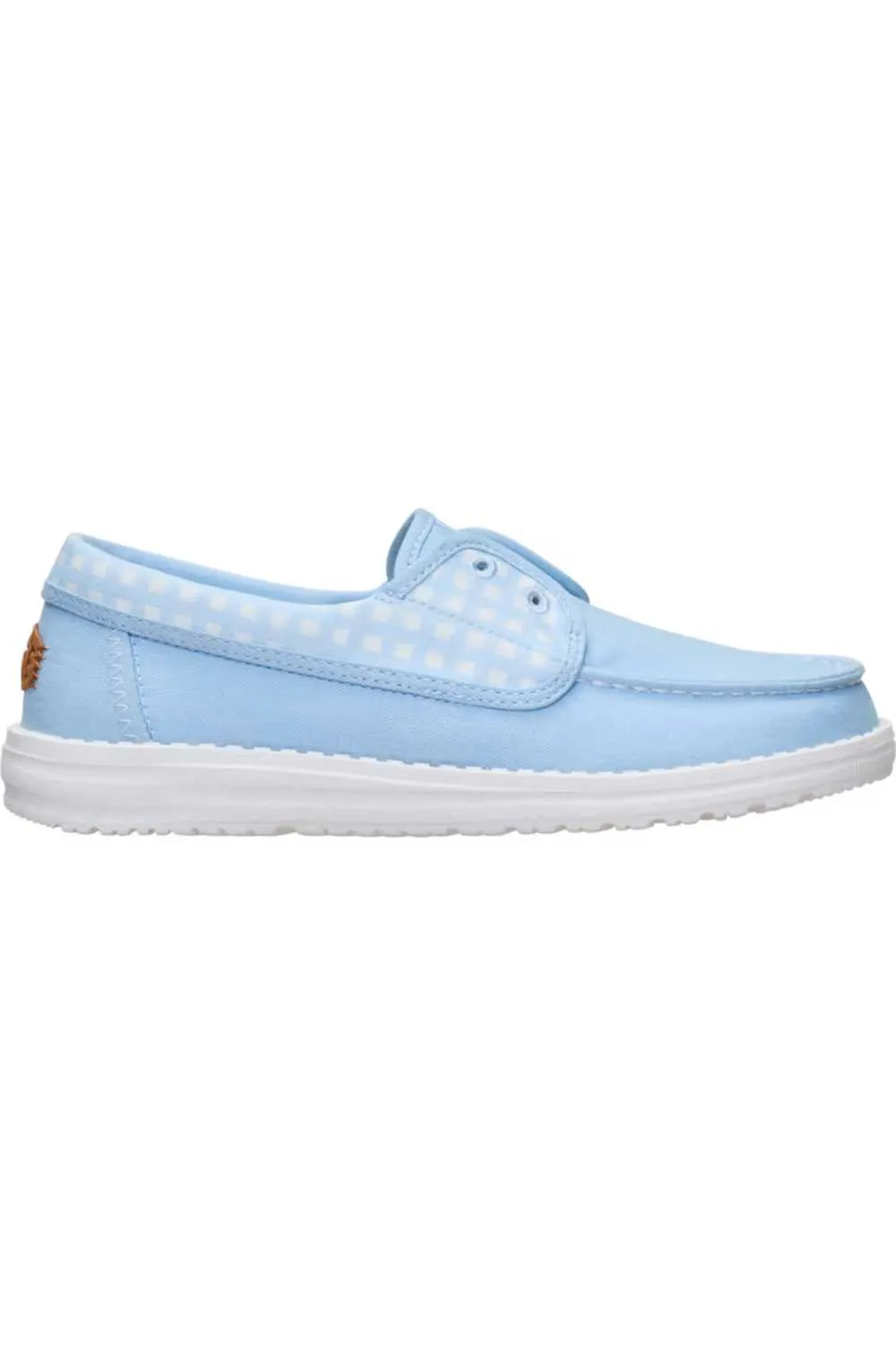 HEYDUDE Women’s Wendy Cru Gingham Shoes in Skyway/Blue Multi | 45415-4ZR sold by Glik’s product image thumbnail 5