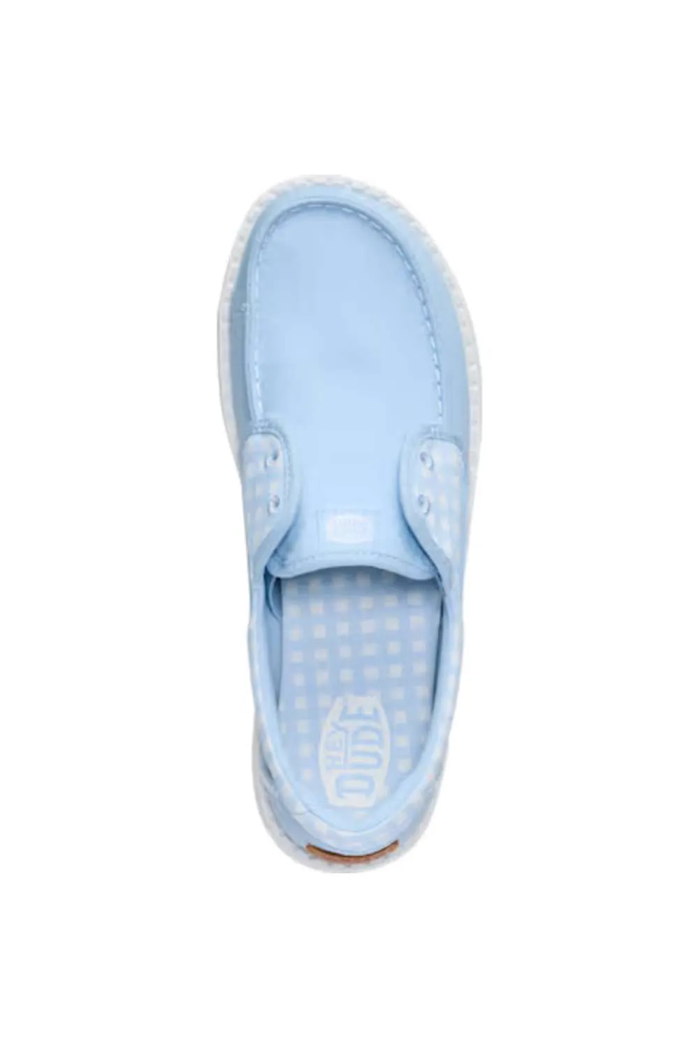 HEYDUDE Women’s Wendy Cru Gingham Shoes in Skyway/Blue Multi | 45415-4ZR sold by Glik’s product image thumbnail 4