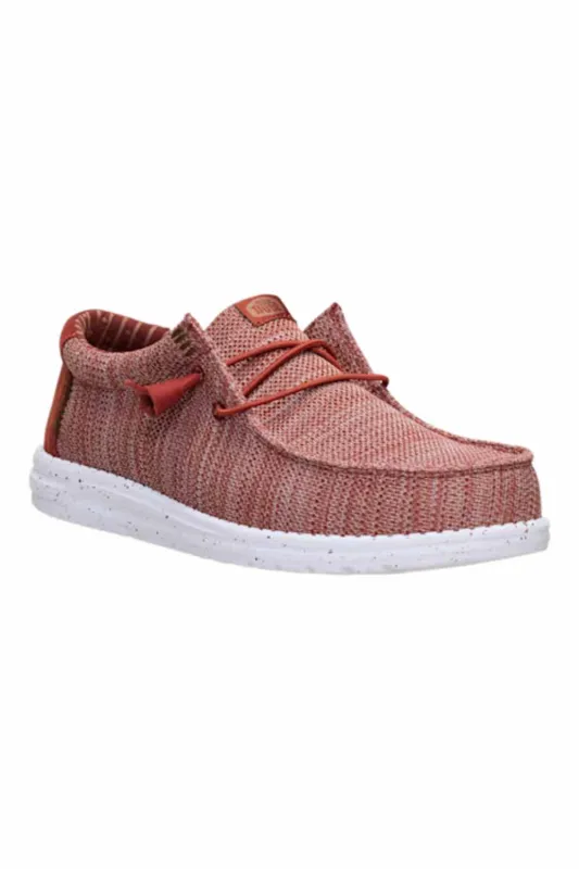 HEYDUDE Men’s Wally Stretch Sox Shoes in Burnt Red/Multi | 41898-2BI sold by Glik’s