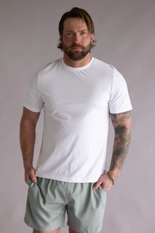 Industrie Classic Crew T-Shirt for Men in White | MTE39546C-WHITE made by Industrie Clothing