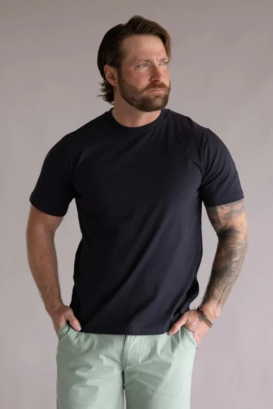 Industrie Classic Crew T-Shirt for Men in Midnight | MTE39546C-MIDNIGHT made by Industrie Clothing