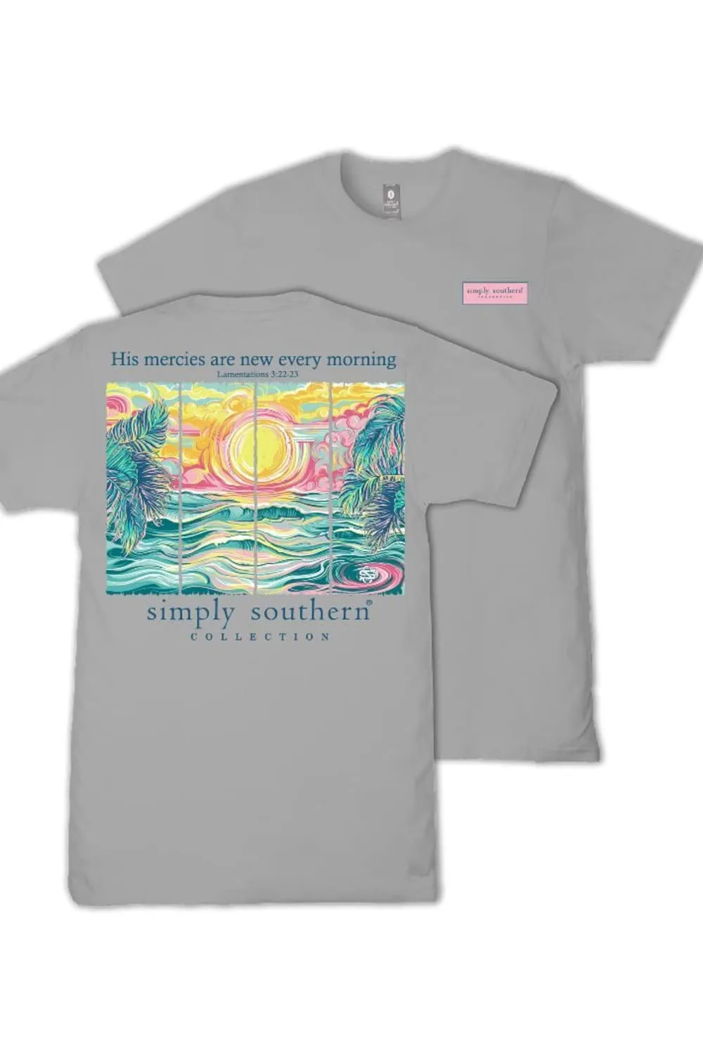 Simply Southern His Mercies T-Shirt for Women in Lunar | SS-MORNING-LUNAR sold by Glik’s product image thumbnail 3