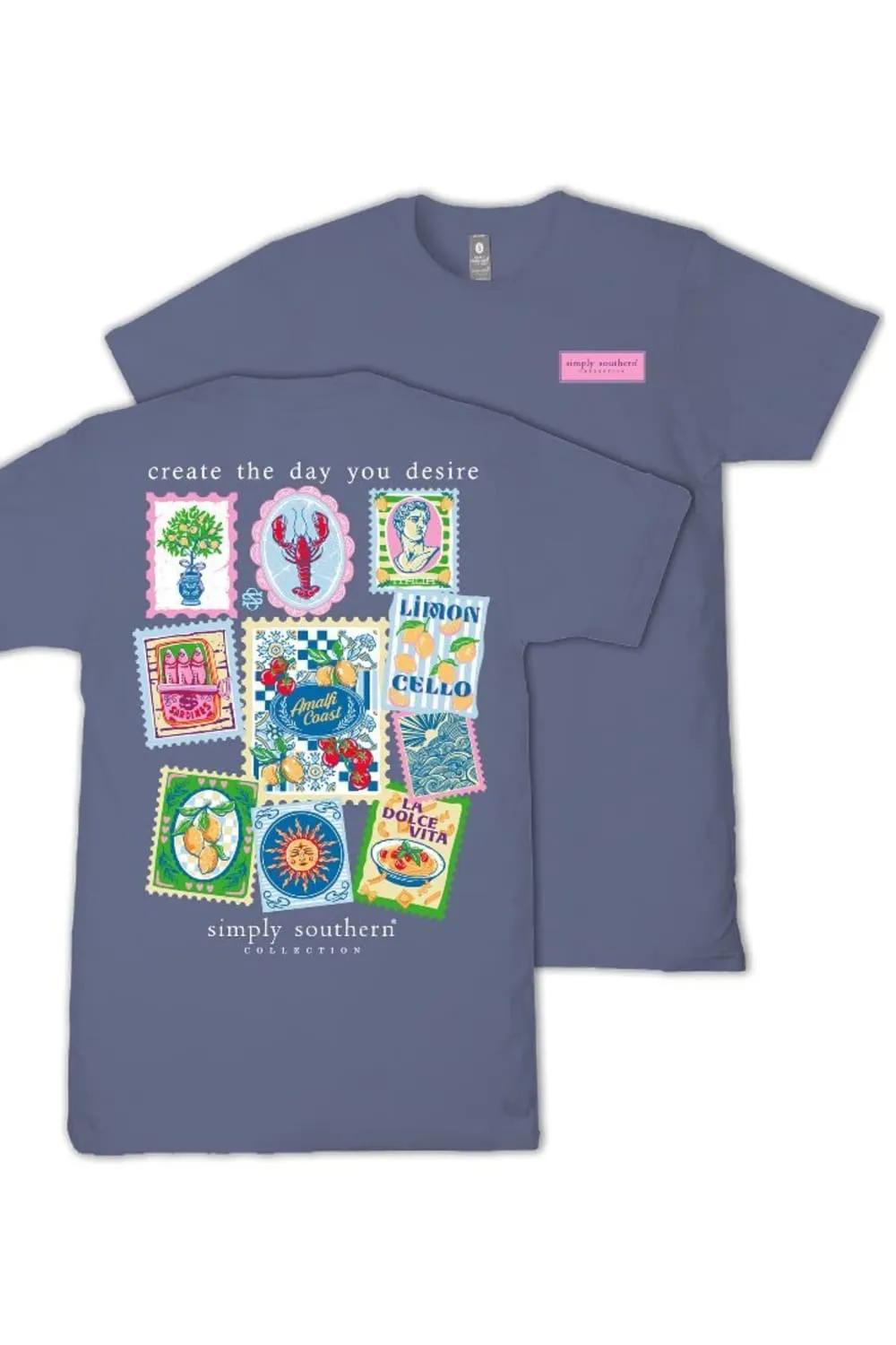 Simply Southern Create The Day You Desire T-Shirt for Women in Denim | SS-DESIRE-DENIM sold by Glik’s product image thumbnail 3