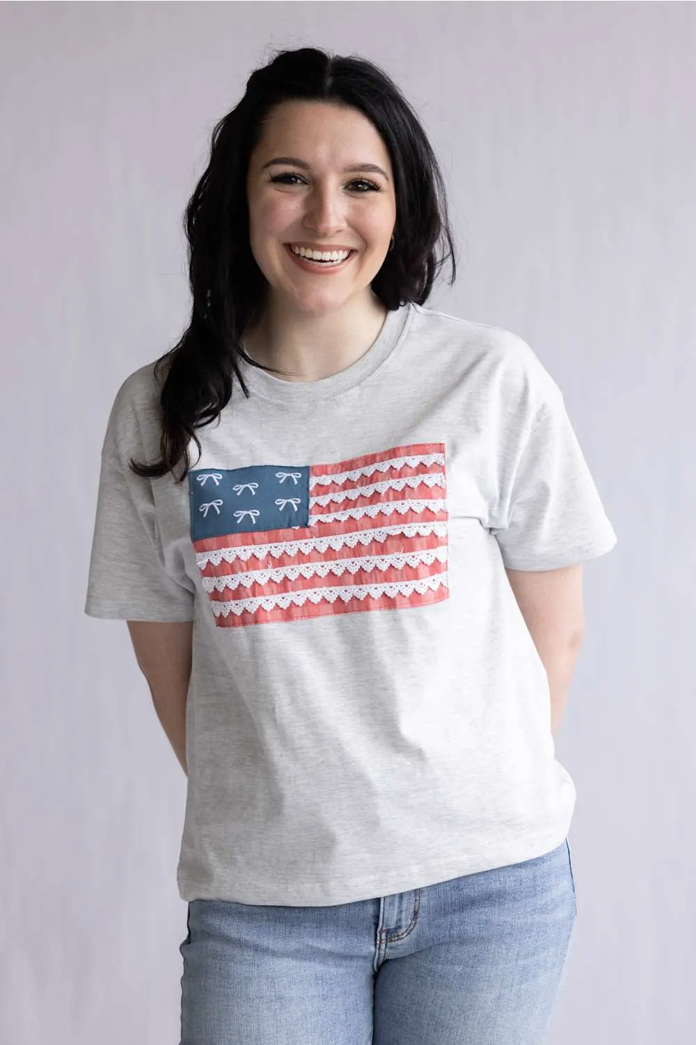 Simply Southern USA Applique T-Shirt for Women in Light Heather | PP-0126-TEE-USA-APPL-LGHTR sold by Glik’s product image thumbnail 4