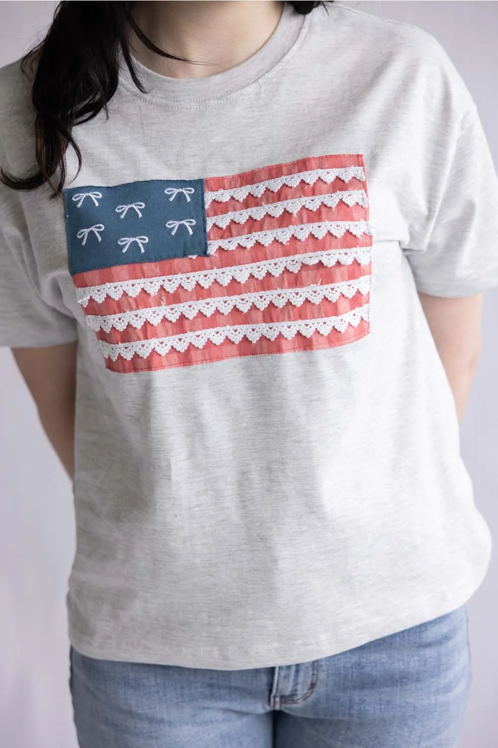 Simply Southern USA Applique T-Shirt for Women in Light Heather | PP-0126-TEE-USA-APPL-LGHTR sold by Glik’s product image thumbnail 2