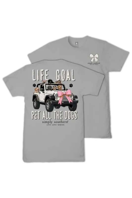 Simply Southern Plus Size All the Dogs T-Shirt for Women in Lunar | EXT-SS-PET-LUNAR made by Simply Southern