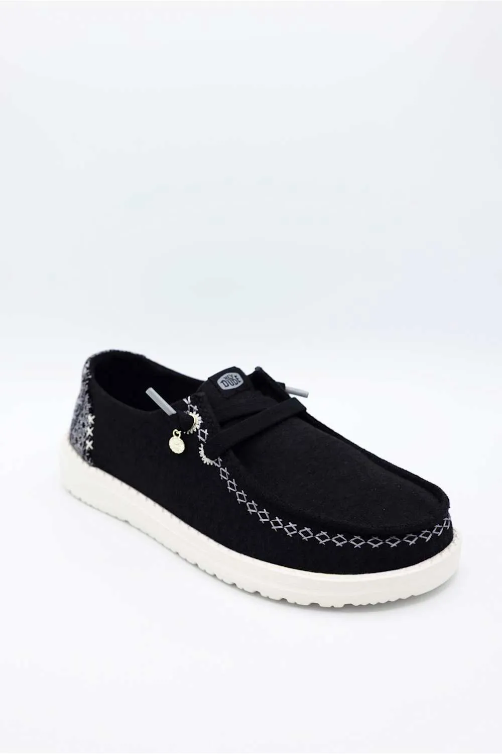 HEYDUDE Womens Wendy Break Surf Jersey Shoes in Black Multi | 45217-0C4 sold by Glik’s