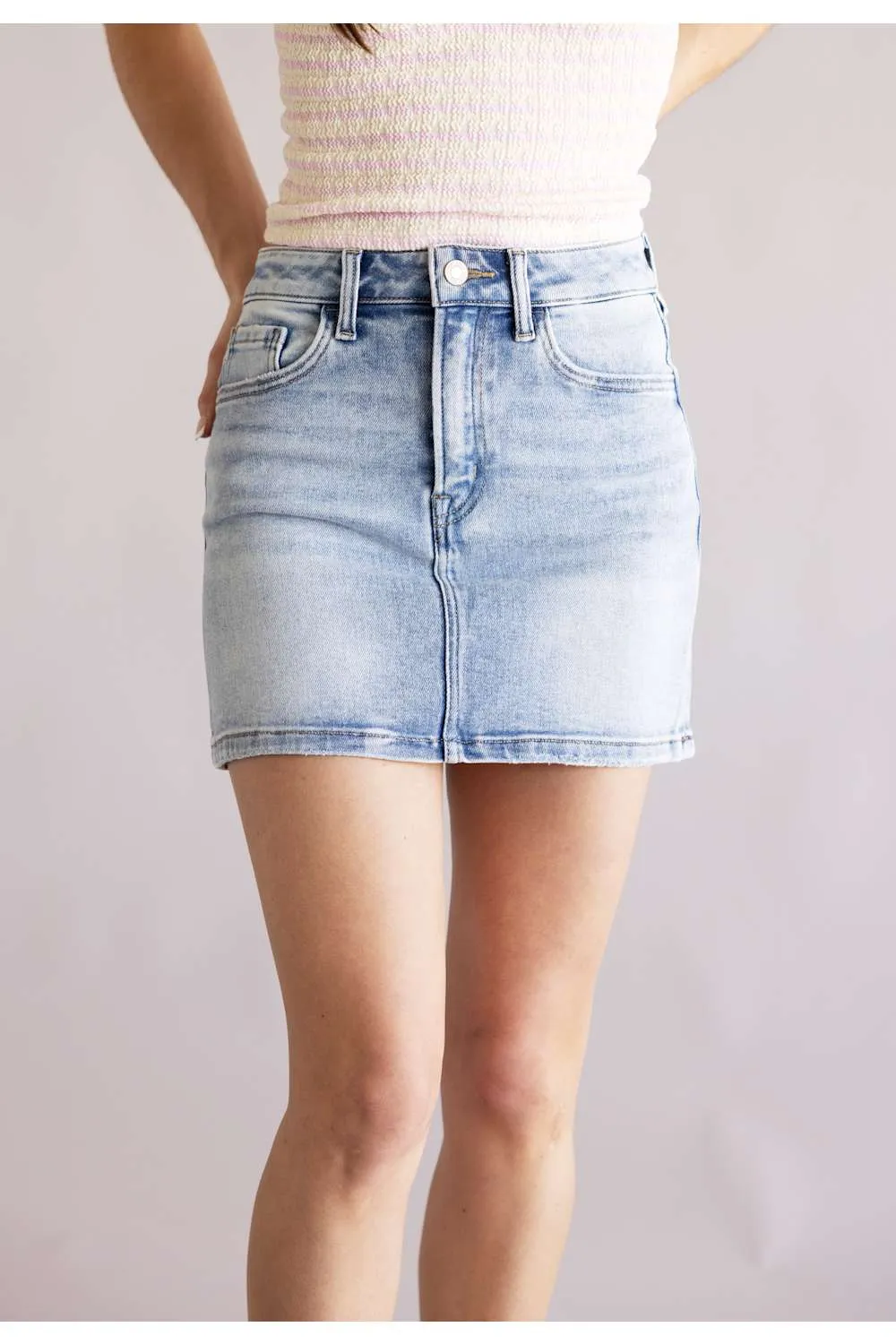 Vervet High Rise Denim Mini Skirt for Women | T5963N sold by Glik’s