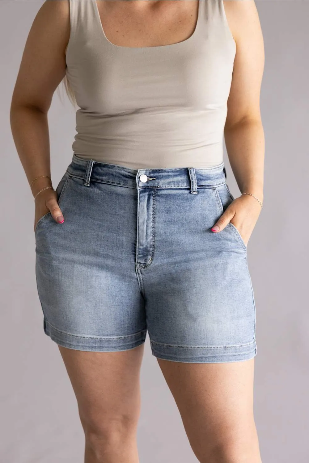 Judy Blue High Rise Trouser Denim Shorts for Women | 15289REG sold by Glik’s product image thumbnail 4