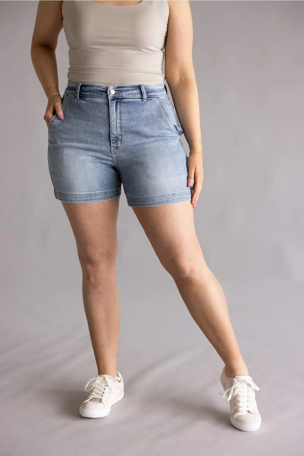 Judy Blue High Rise Trouser Denim Shorts for Women | 15289REG sold by Glik’s product image thumbnail 2