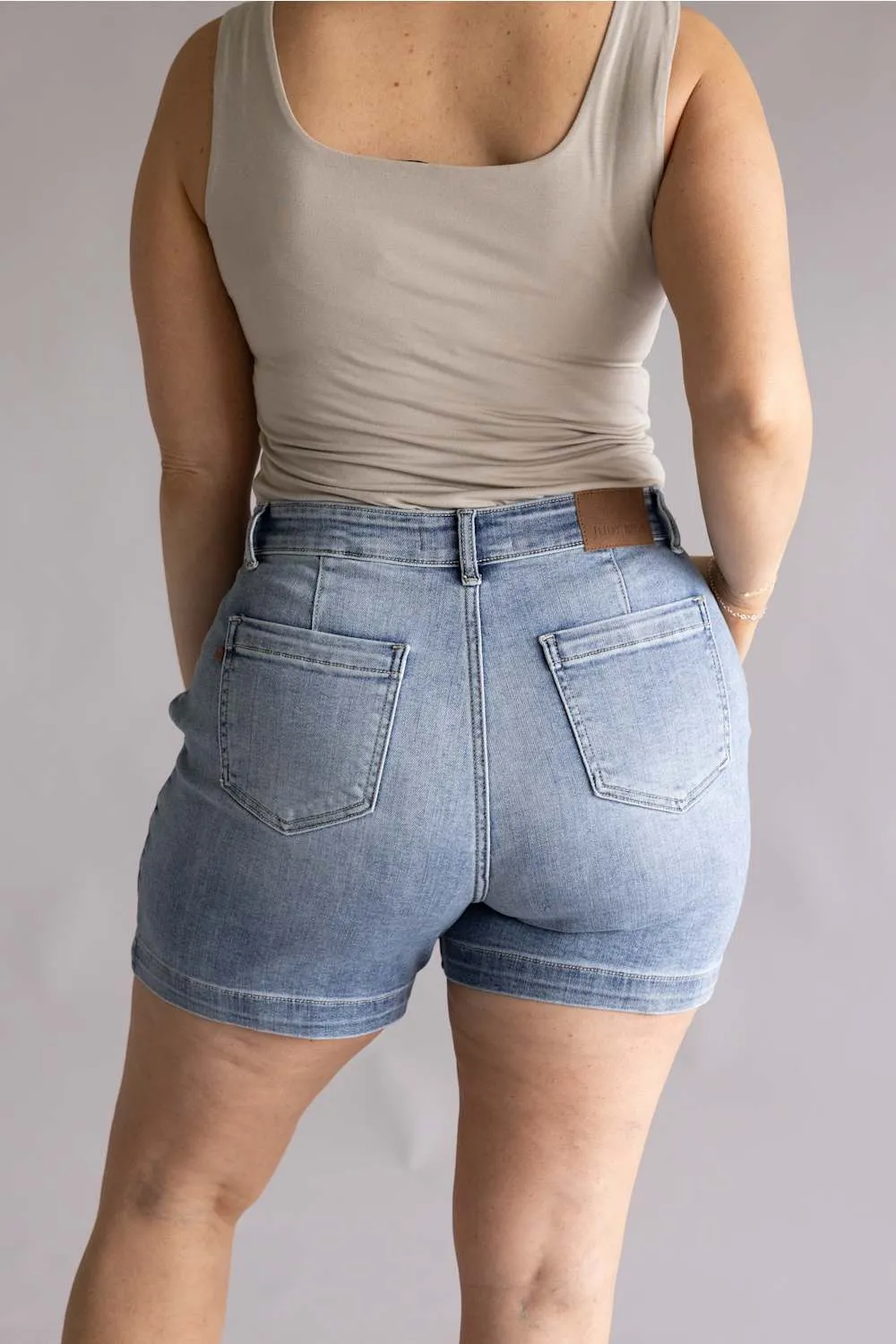 Judy Blue High Rise Trouser Denim Shorts for Women | 15289REG sold by Glik’s product image thumbnail 5