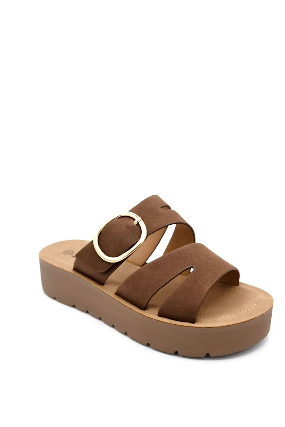 Soda Hanson Platform Sandals for Women in Brown | HANSON-S BROWN sold by Glik’s