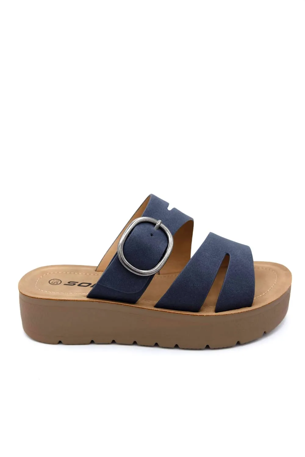 Soda Hanson Platform Sandals for Women in Navy | HANSON-S NAVY sold by Glik’s product image thumbnail 2