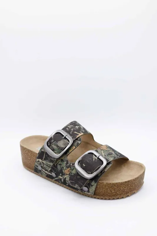 MIA Qianna Platform Sandals for Women in Camo | GS1490803-CAMO sold by Glik’s