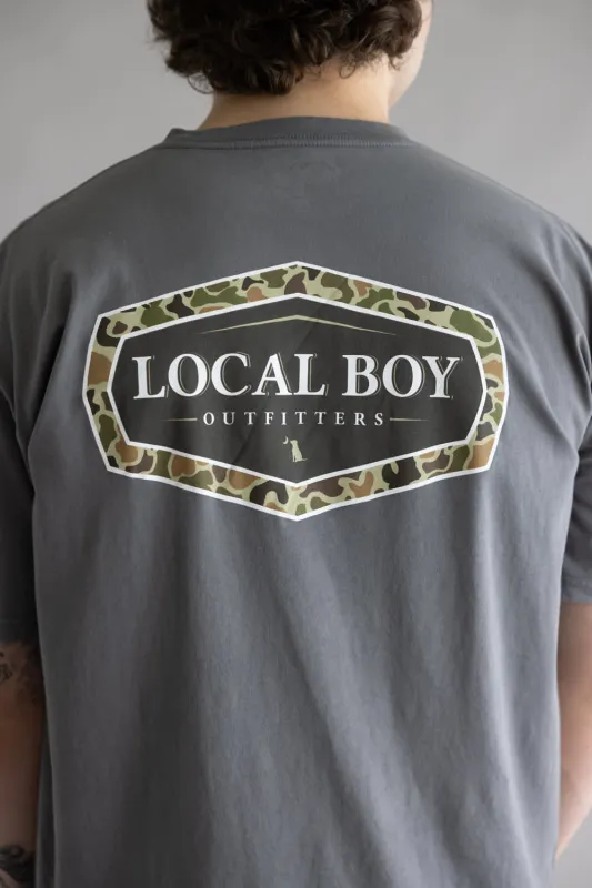 Local Boy Vintage Emblem T-Shirt for Men in Grey | L1000627-GRY-GRAY made by Glik’s