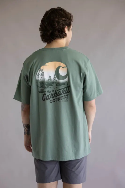 Carhartt Irvine Relaxed Country T-Shirt for Men in Green Slate | 107291-GN7-GREENSLATE made by Carhartt