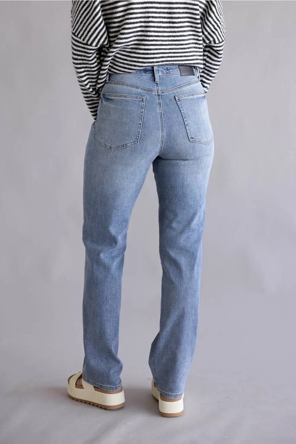 Judy Blue High Rise Tummy Control Slim Straight Jeans for Women | 881084REG sold by Glik’s product image thumbnail 4