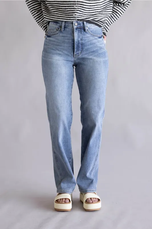 Judy Blue High Rise Tummy Control Slim Straight Jeans for Women | 881084REG made by Judy Blue