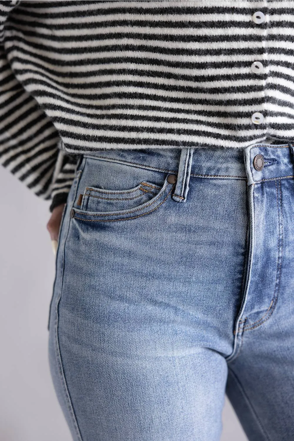 Judy Blue High Rise Tummy Control Slim Straight Jeans for Women | 881084REG sold by Glik’s product image thumbnail 2