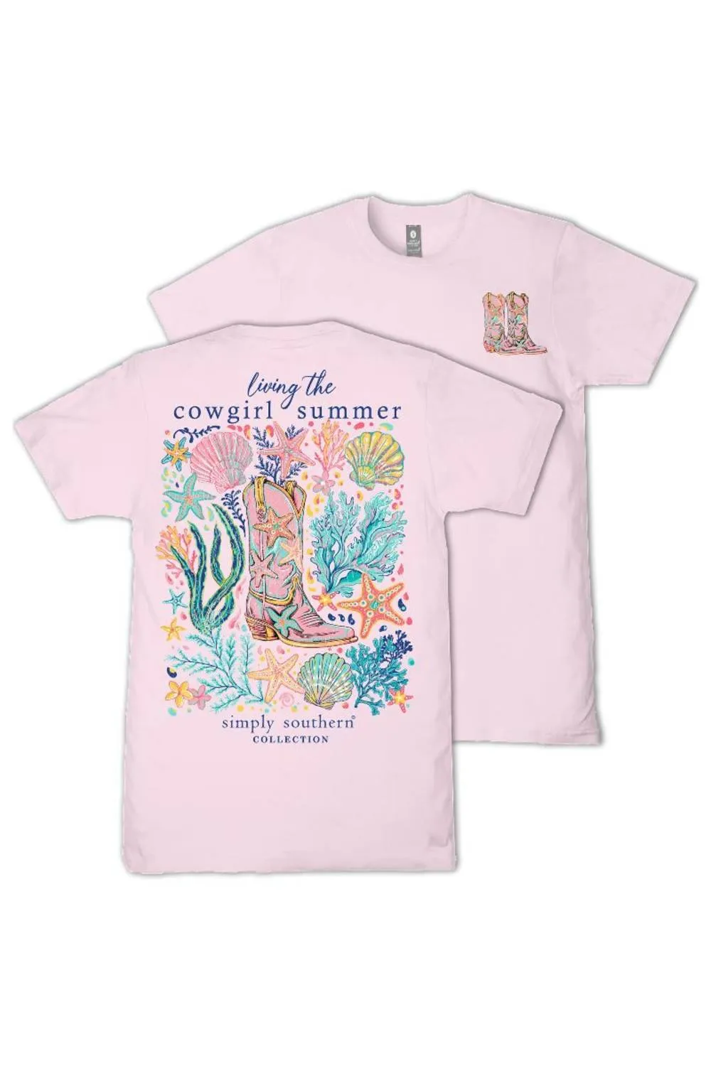 Simply Southern Plus Size Cowgirl Summer T-Shirt for Women in Peony Pink | EXT-SS-COWGIRL-PEONY sold by Glik’s