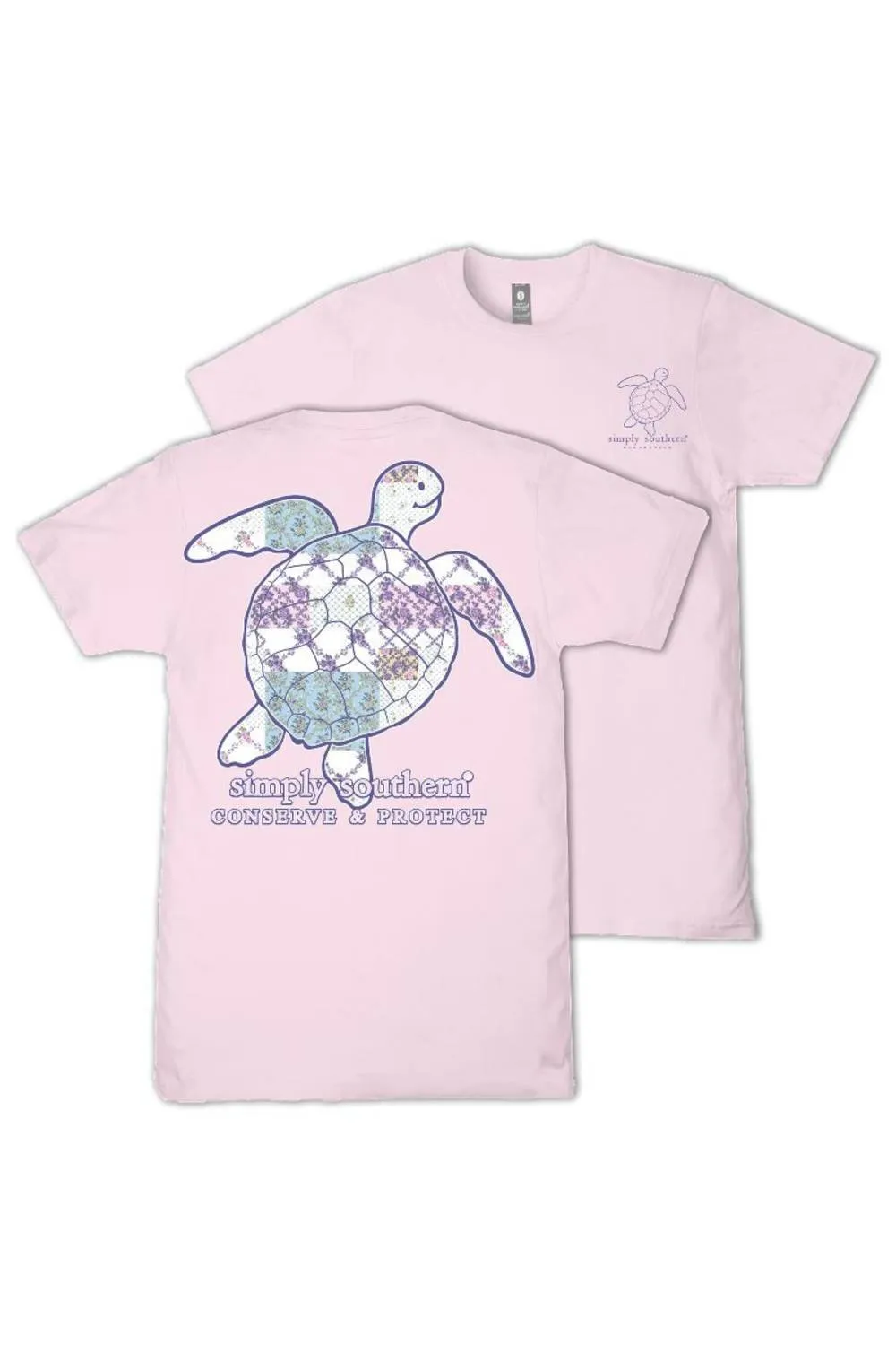 Simply Southern Turtle Tracking T-Shirt for Women in Peony | SS-TRACKT5-PATCH-PEONY sold by Glik’s product image thumbnail 2