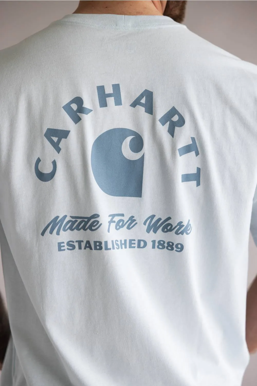 Carhartt Irvine Relaxed Work T-Shirt for Men in Fog | 107317-HN6-FOG sold by Glik’s product image thumbnail 2