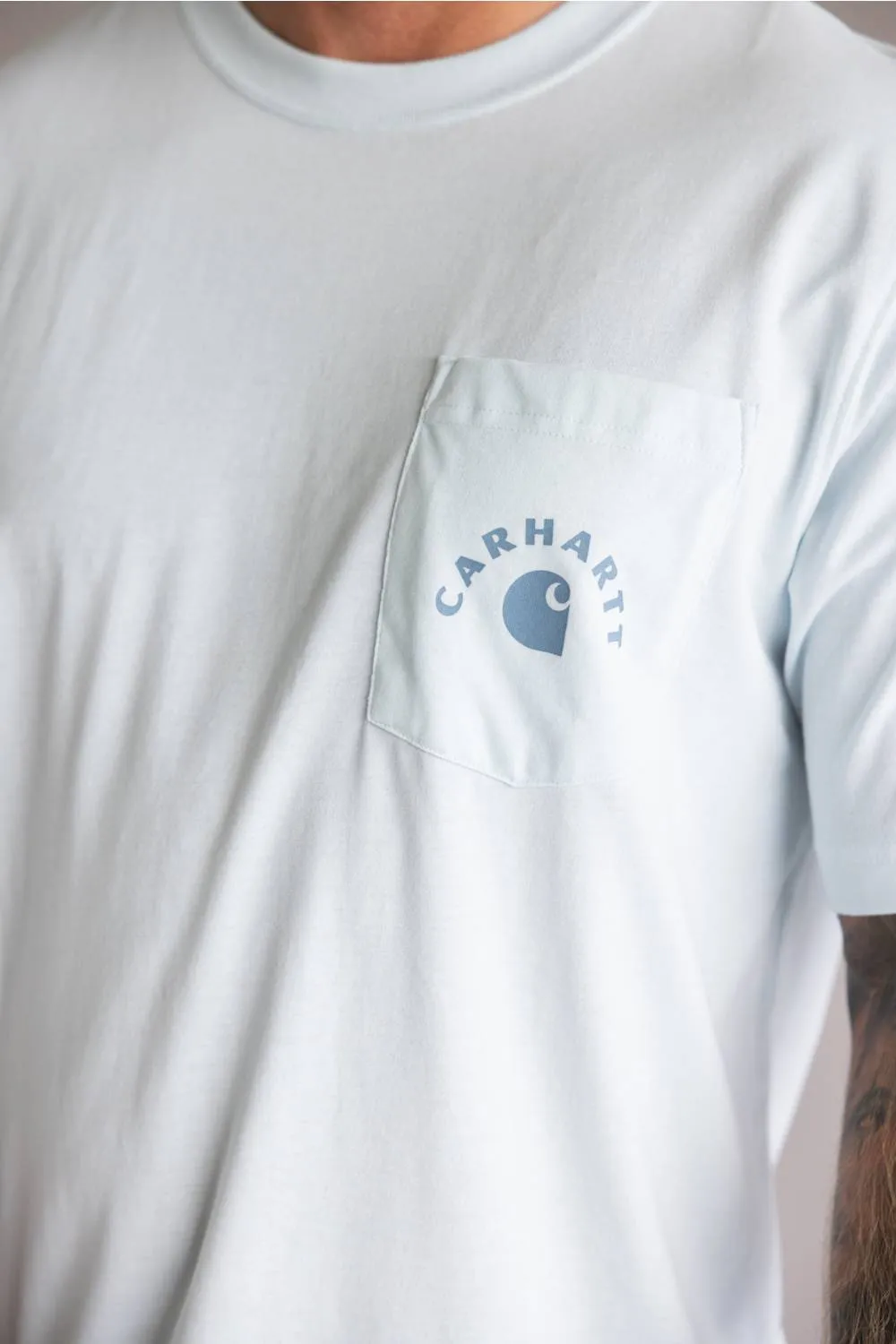 Carhartt Irvine Relaxed Work T-Shirt for Men in Fog | 107317-HN6-FOG sold by Glik’s product image thumbnail 4