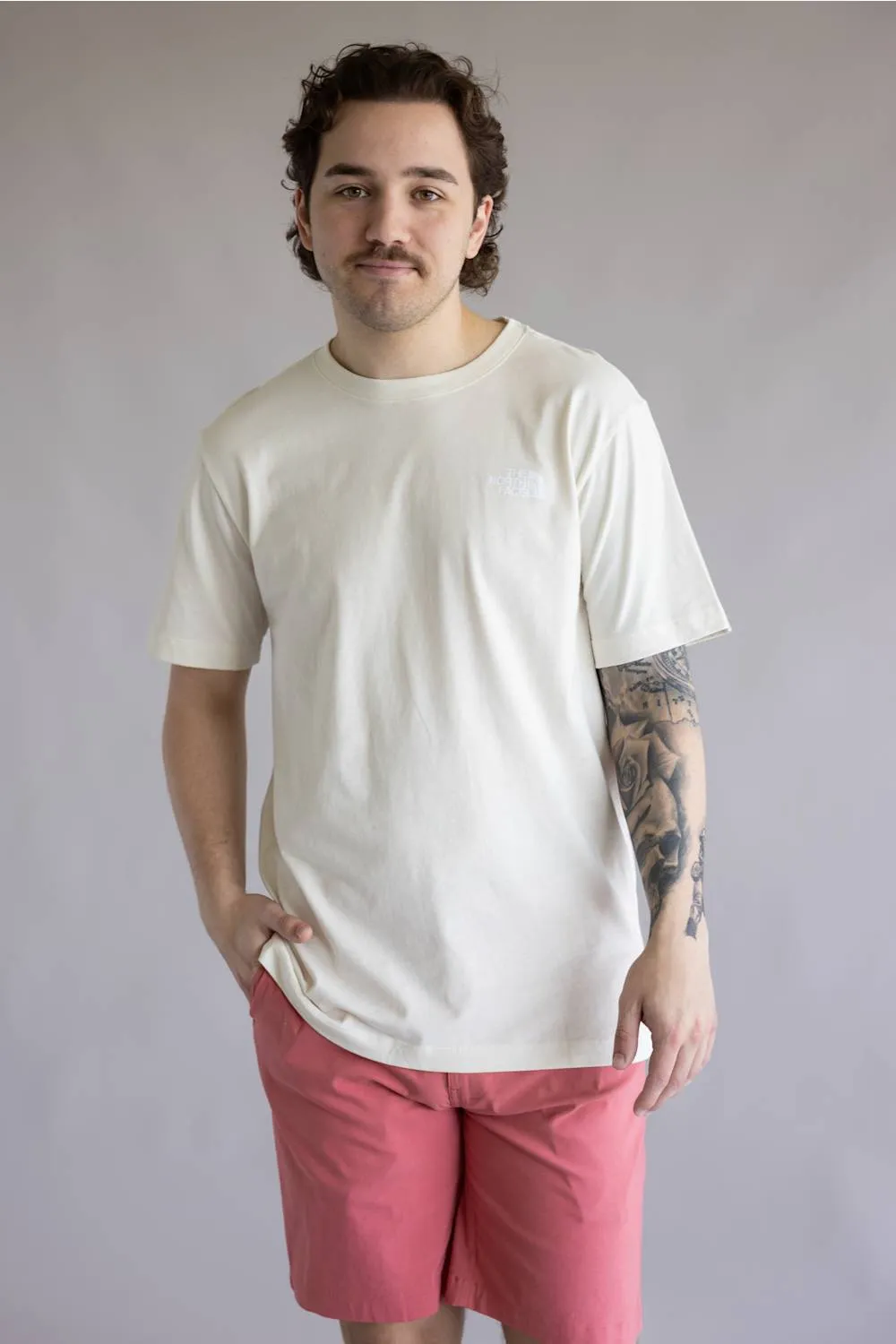The North Face Red White & Blue Tee for Men in White Dune | NF0A8GPQ-QLI sold by Glik’s product image thumbnail 2