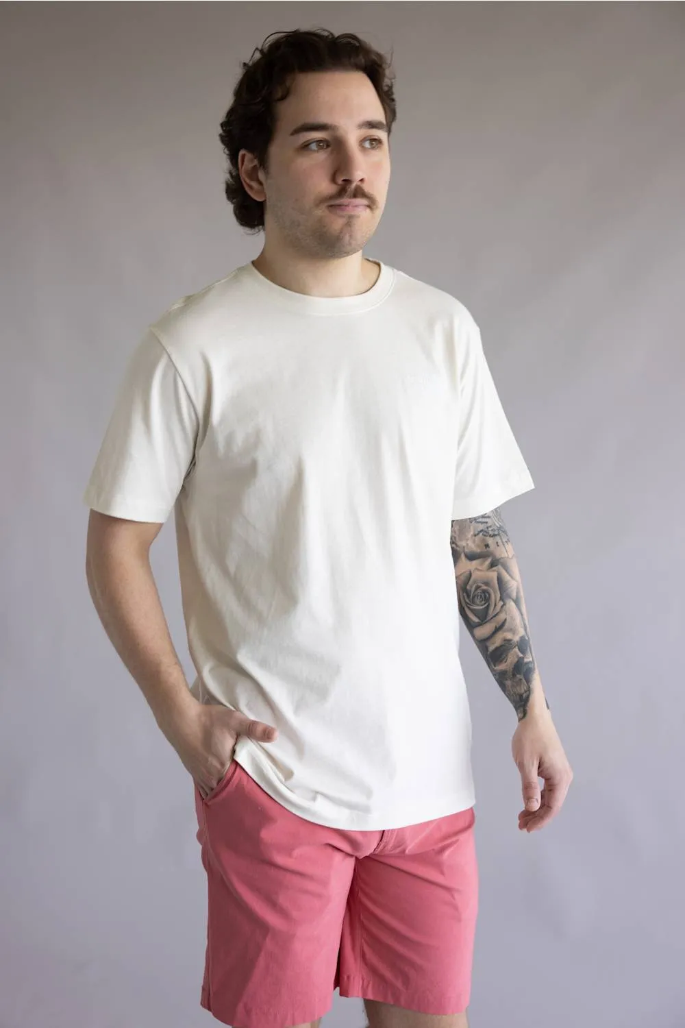 The North Face Red White & Blue Tee for Men in White Dune | NF0A8GPQ-QLI sold by Glik’s product image thumbnail 5